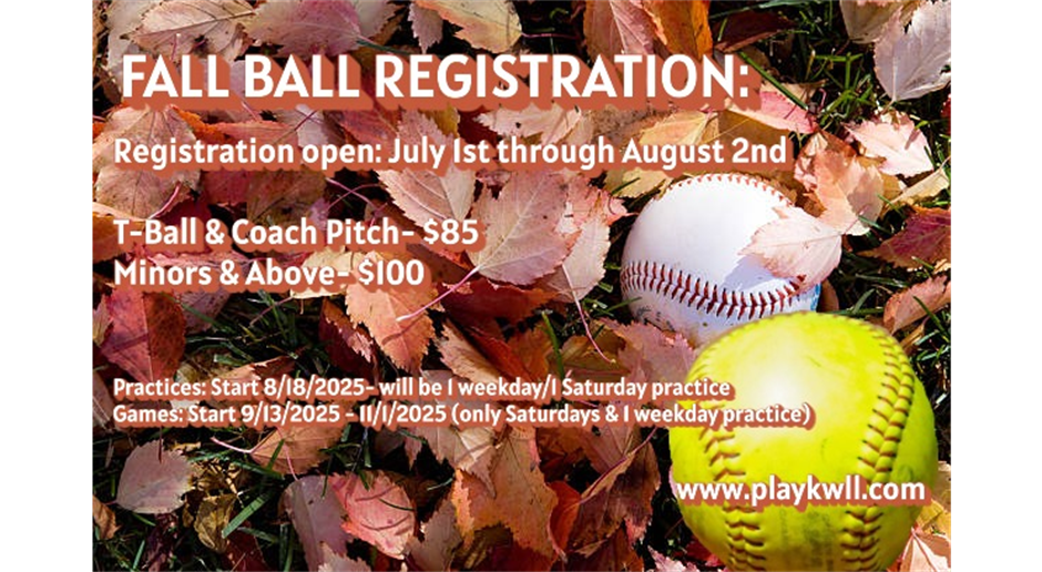 Fall Registration Now Open!