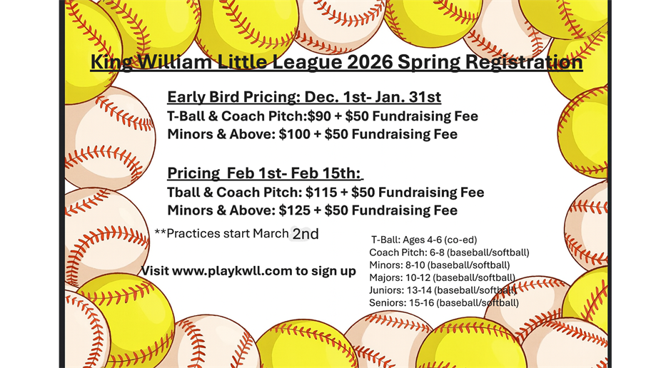 REGISTRATION NOW OPEN